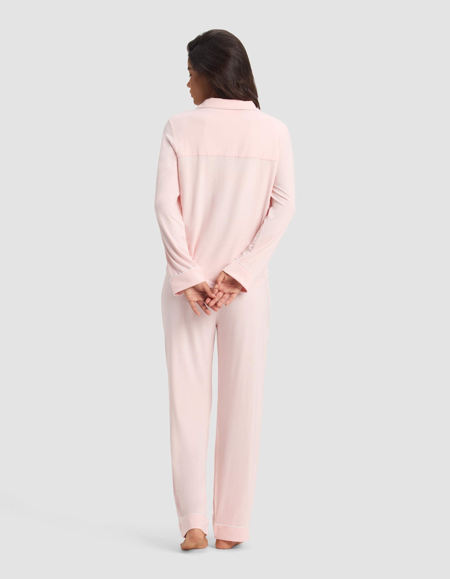 Women's Bamboo Stretch-Knit Long Sleeve Pajama Set