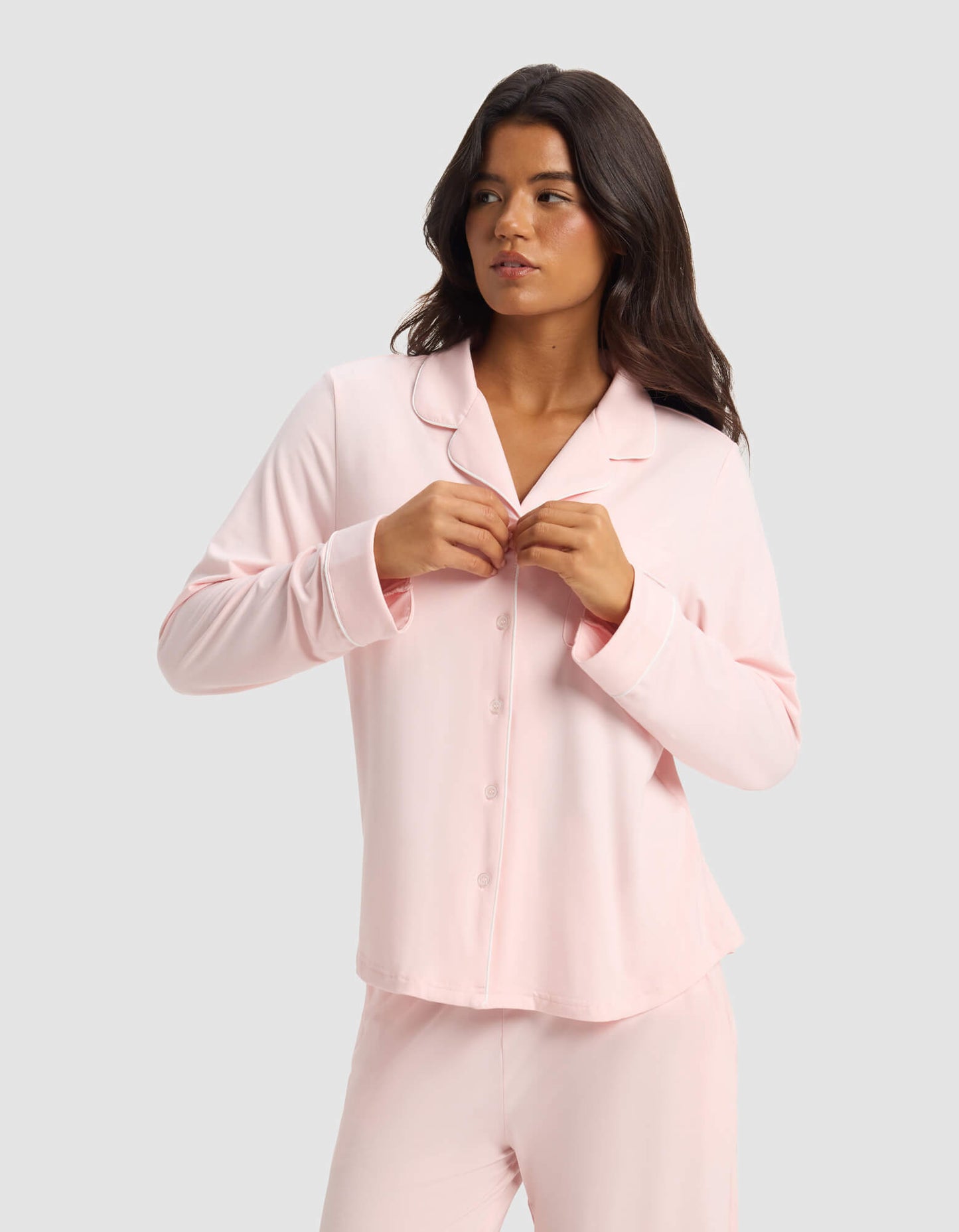 Women's Bamboo Stretch-Knit Long Sleeve Pajama Set