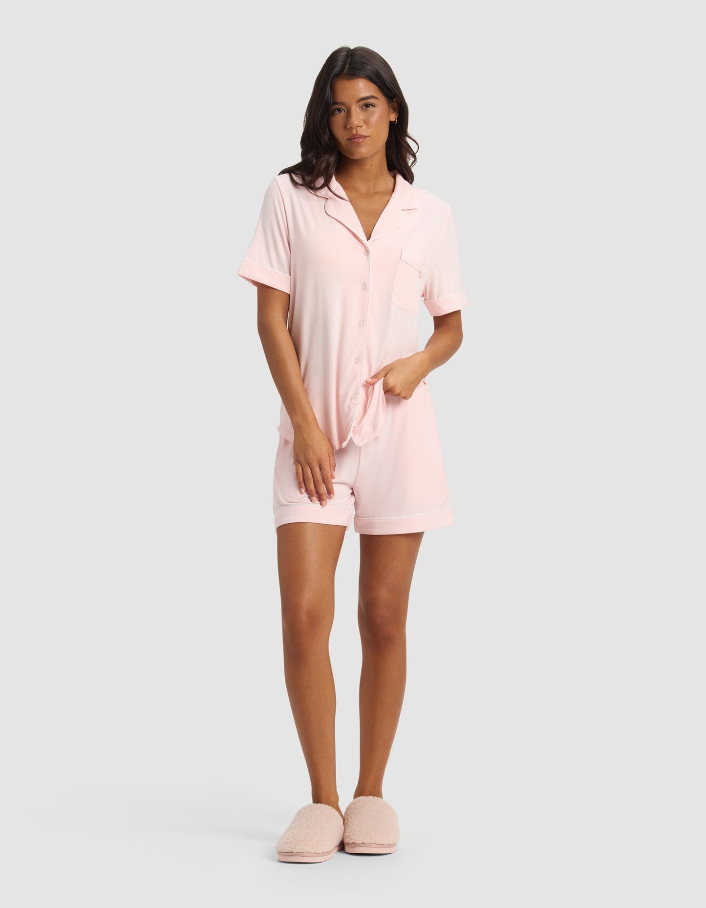 Women's Bamboo Stretch-Knit Short Sleeve Pajama Set