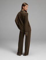 Women's Bamboo Rib-Knit Classic Long Sleeve Pajama Set