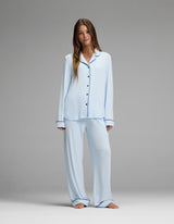 Women's Bamboo Rib-Knit Classic Long Sleeve Pajama Set