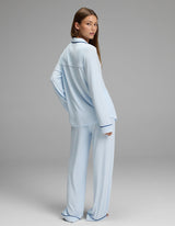 Women's Bamboo Rib-Knit Classic Long Sleeve Pajama Set