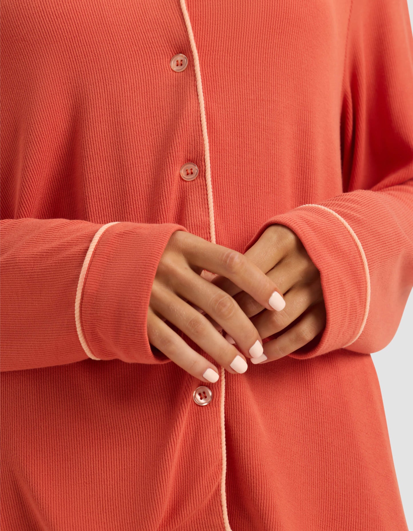 Women's Bamboo Rib-Knit Classic Long Sleeve Pajama Set