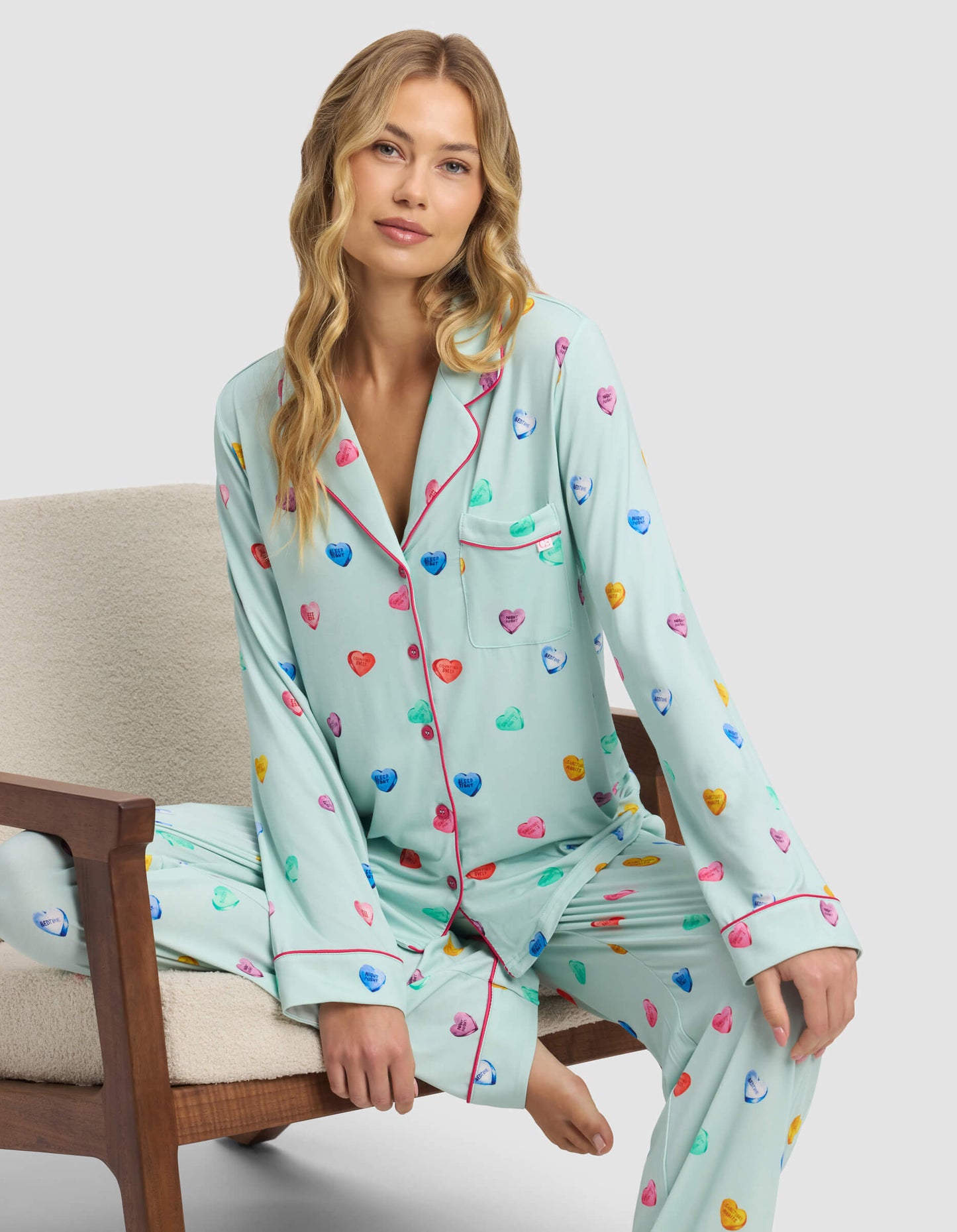 Women's Bamboo Stretch-Knit Long Sleeve Pajama Set
