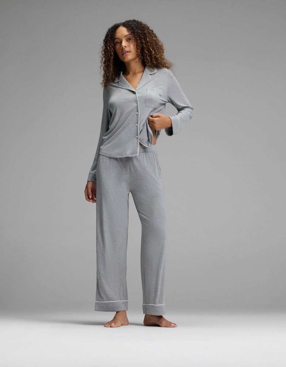 Women's Bamboo Stretch-Knit Long Sleeve Pajama Set - Petite