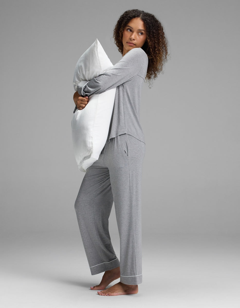 Women's Bamboo Stretch-Knit Long Sleeve Pajama Set - Petite