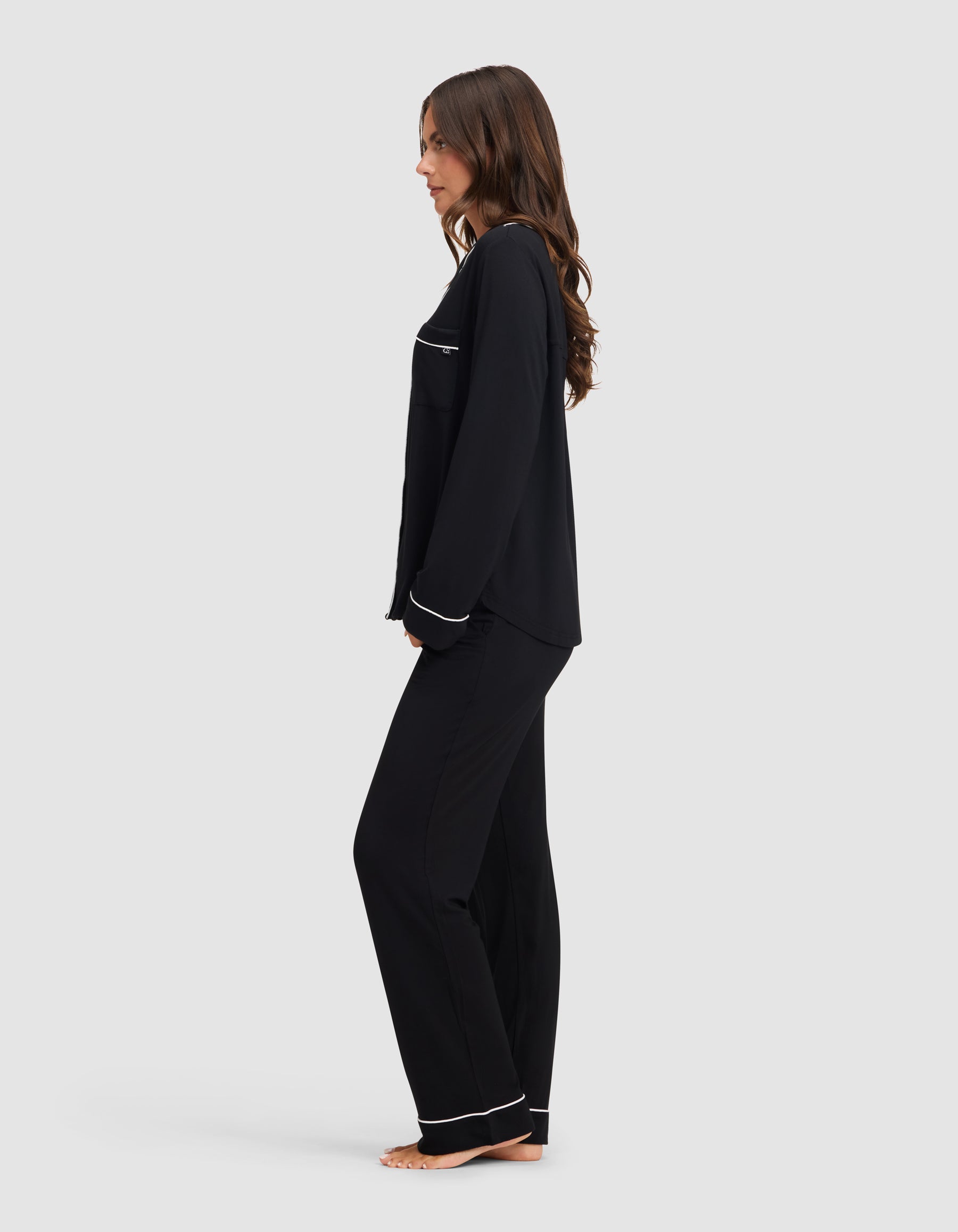 Women's Bamboo Stretch-Knit Long Sleeve Pajama Set
