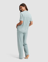 Women's Bamboo Stretch-Knit Short Sleeve & Pant Pajama Set