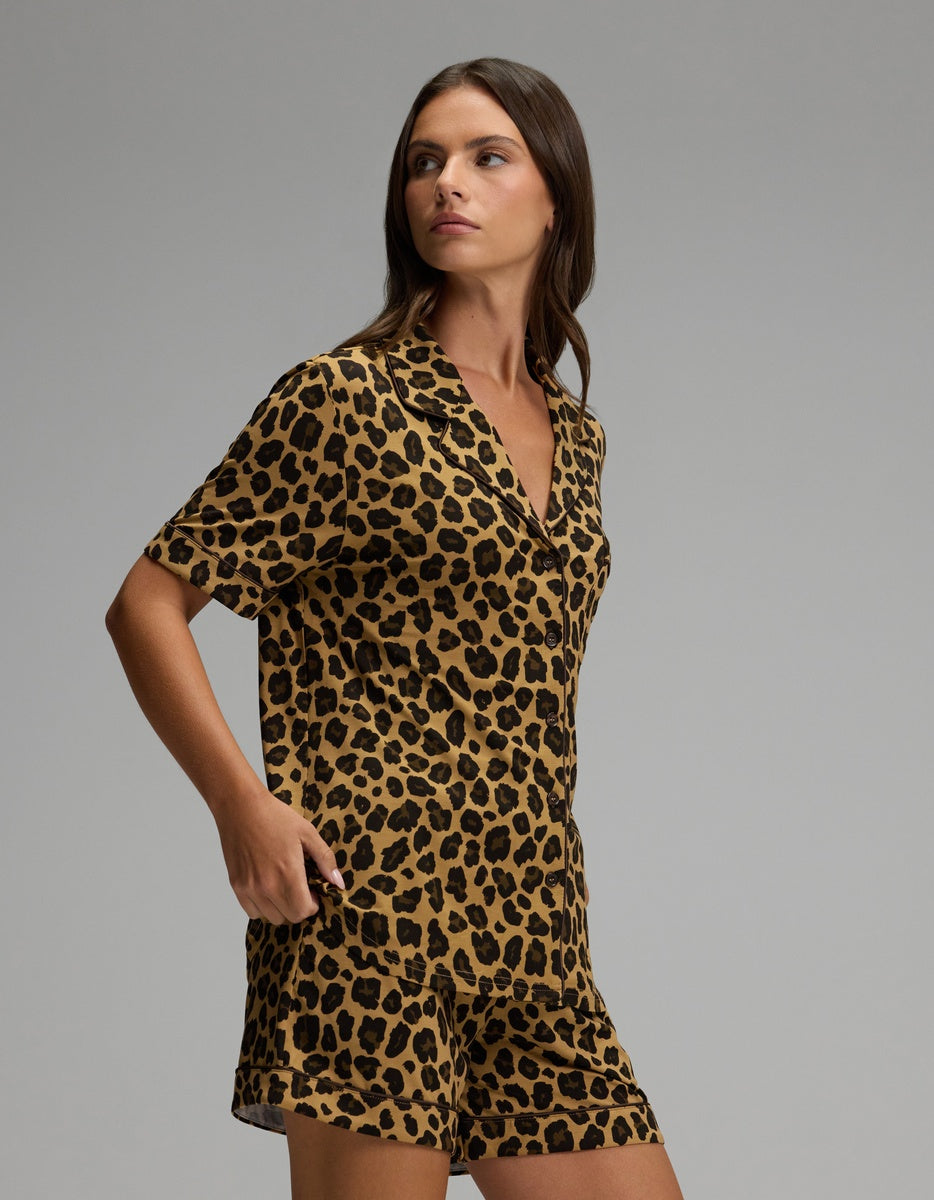 Women's Bamboo Stretch-Knit Short Sleeve Pajama Set