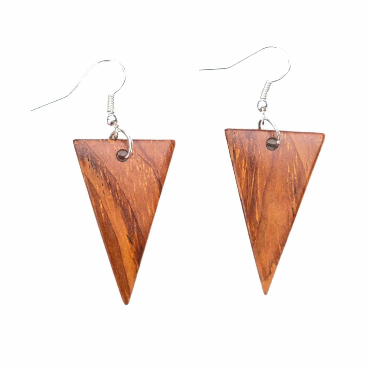 Wood Triangle Earrings by Upavim Crafts