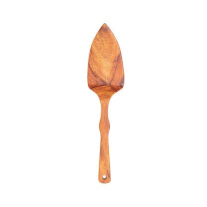 Hand Carved Wood Cake Server by Upavim Crafts