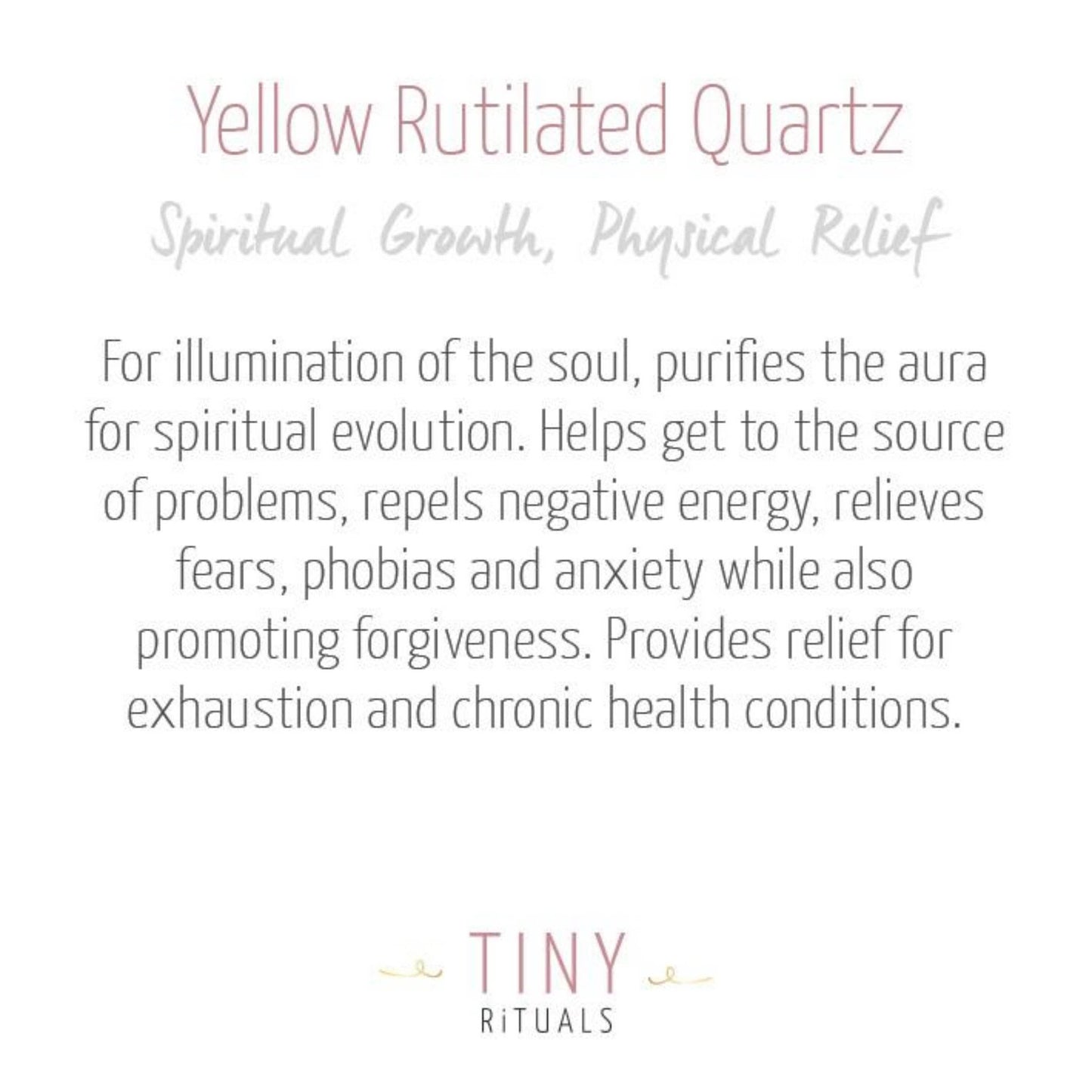 Yellow Rutilated Quartz Energy Bracelet by Tiny Rituals