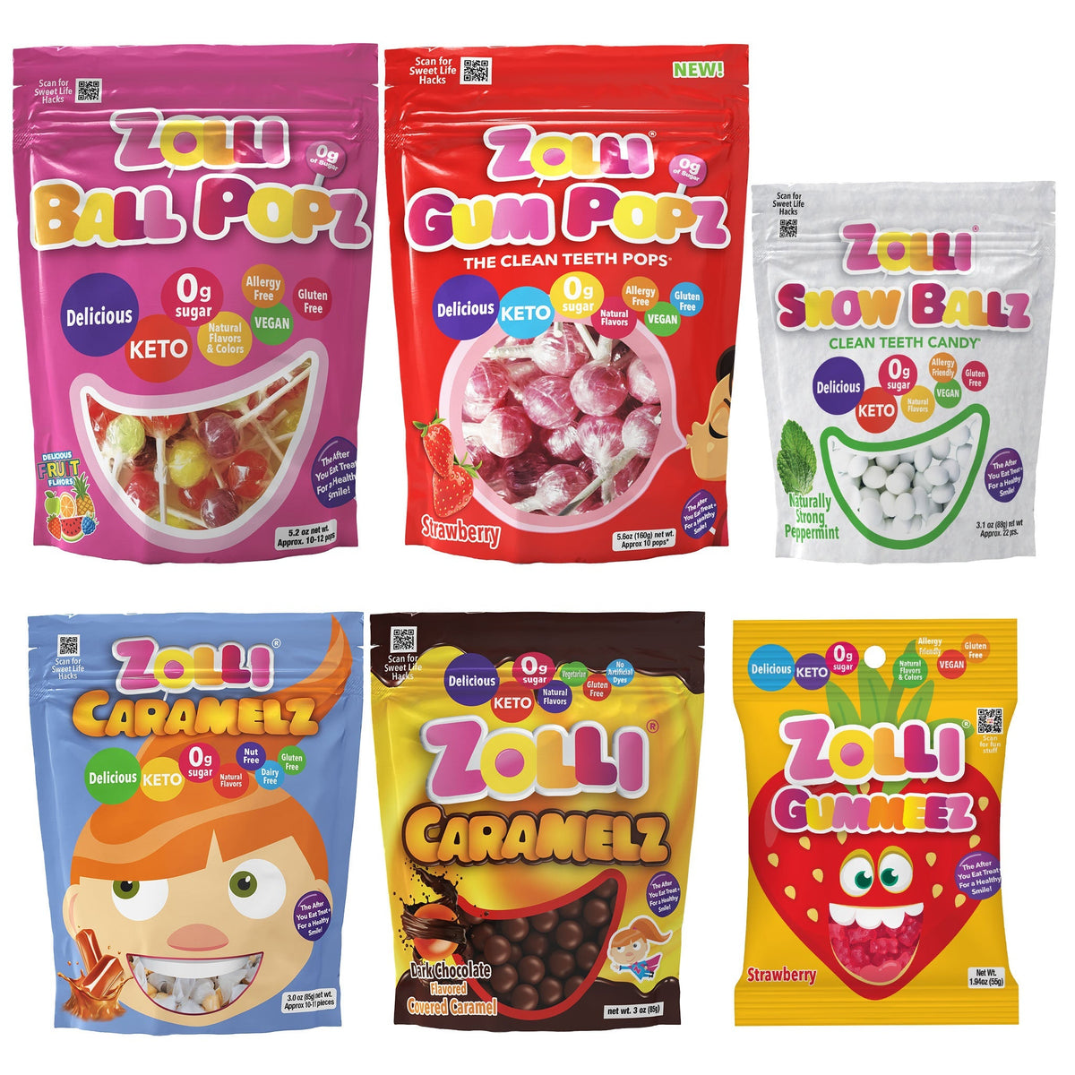 Zolli Zero Sugar Variety Bundle 94ct, by Zolli Candy