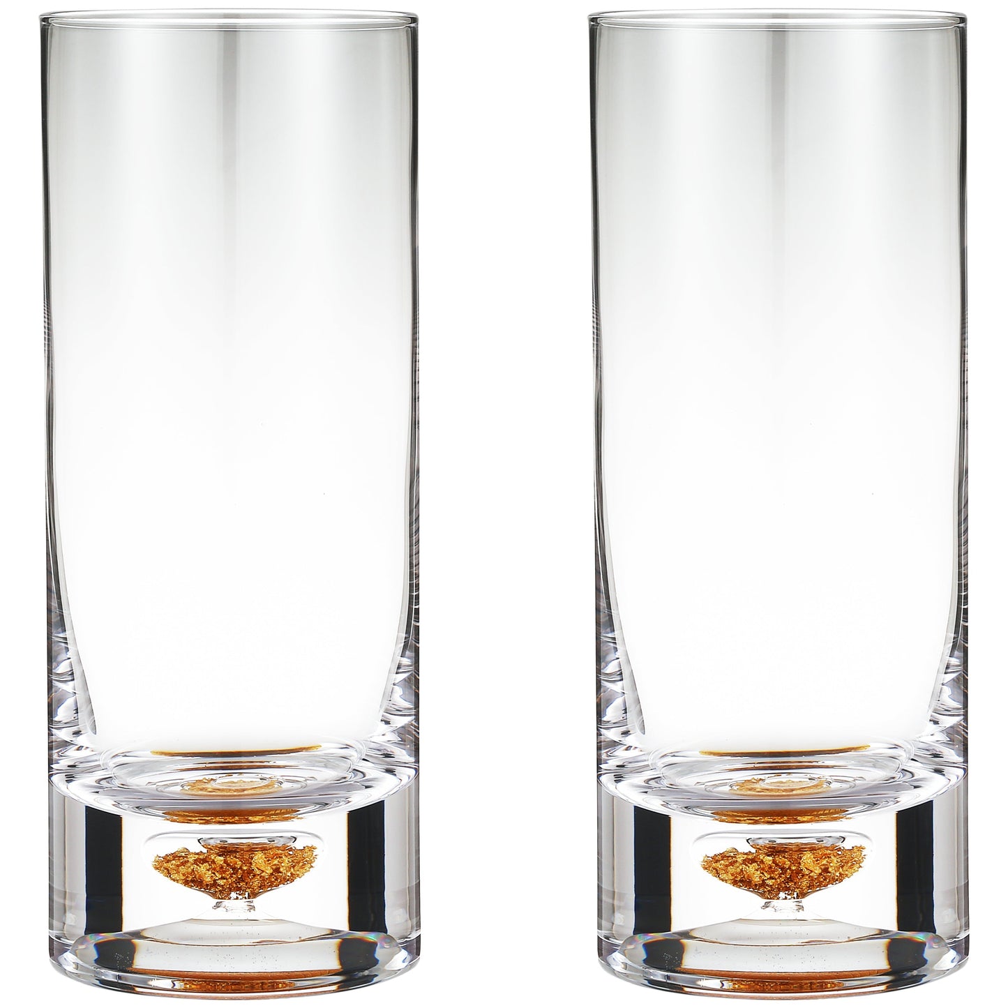 Berkware Whiskey Glasses with Unique Embedded Gold tone Flake Design