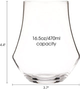 Berkware Tulip Shaped Lowball Whisky Tumbler Glasses - Set of 4