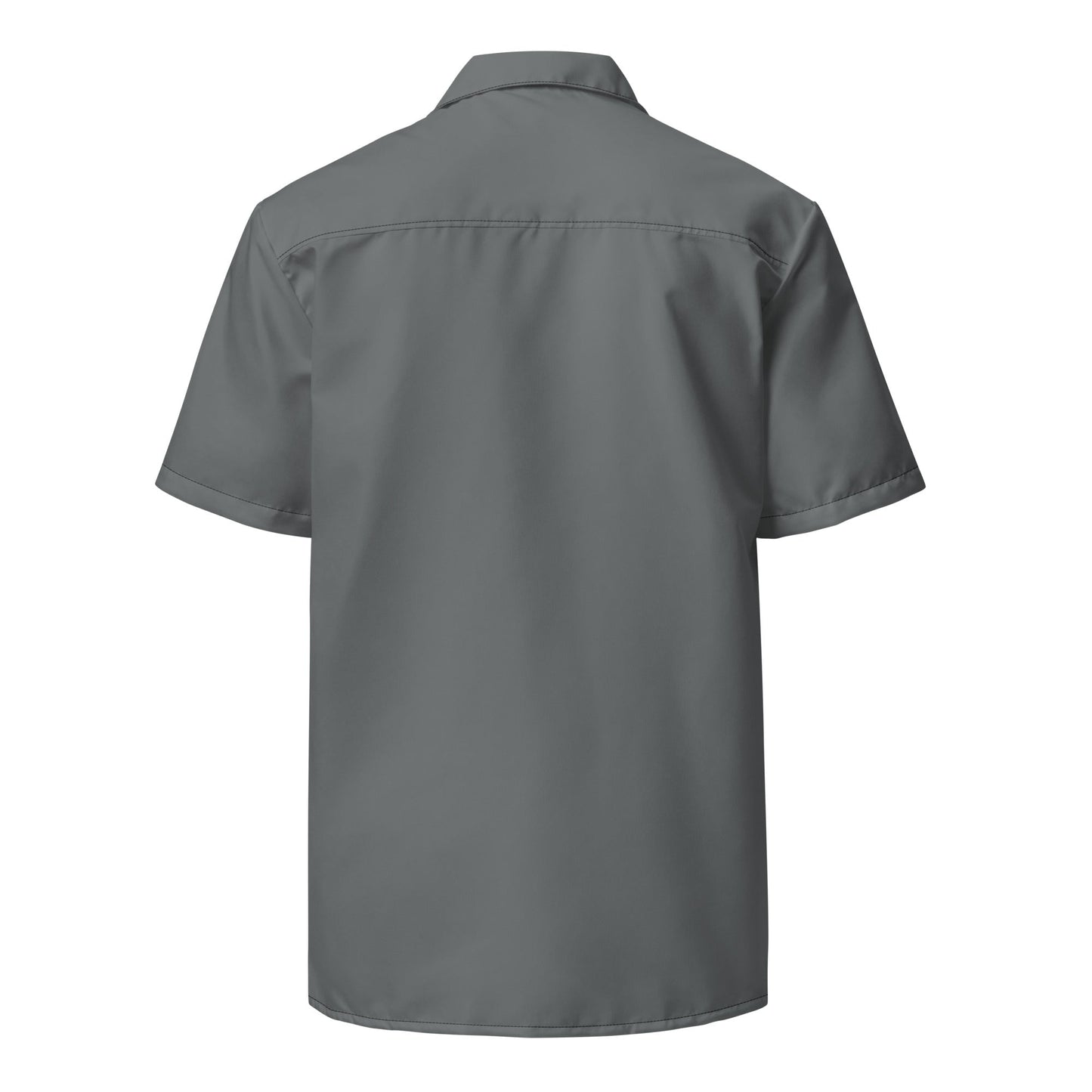 Stylish Recycled Polyester Camp Shirt in Shadow Grey | Eco-Friendly, Gift for Him, Resort Wear, Removes 2 lbs of Ocean Plastic