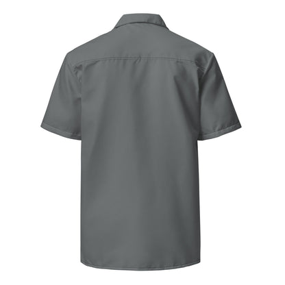 Stylish Recycled Polyester Camp Shirt in Shadow Grey | Eco-Friendly, Gift for Him, Resort Wear, Removes 2 lbs of Ocean Plastic