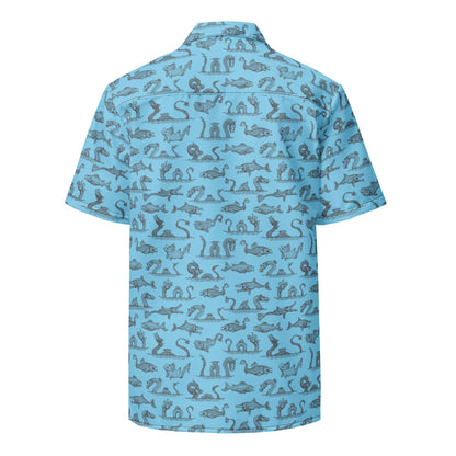 Legends of the Deep Button Down Hawaiian Shirt- Coastal Summer 2024 Collection