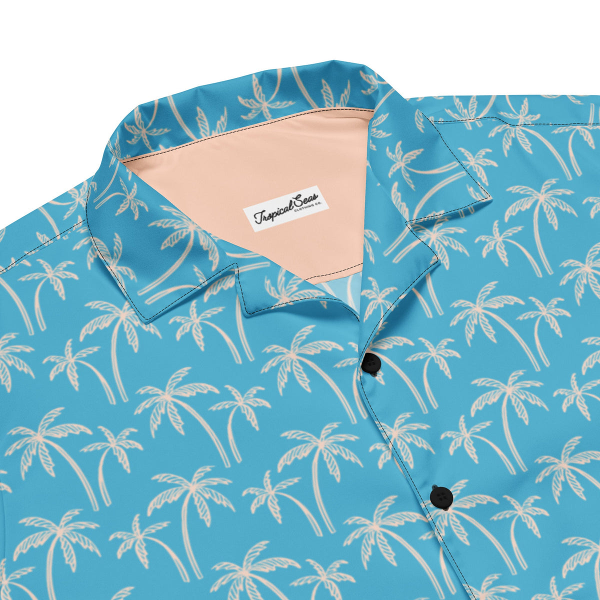 Palm Wave Oasis Button Down Hawaiian Shirt - Coastal Summer 2024 Collection