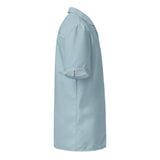 Stylish Recycled Polyester Camp Shirt | Solid Shark Skin Blue | Gift for Him | Removes 2 Pounds of Ocean Plastic