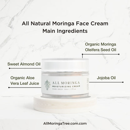 All Natural Moringa Hydrate and Nourish Face Cream for Sensitive Skin