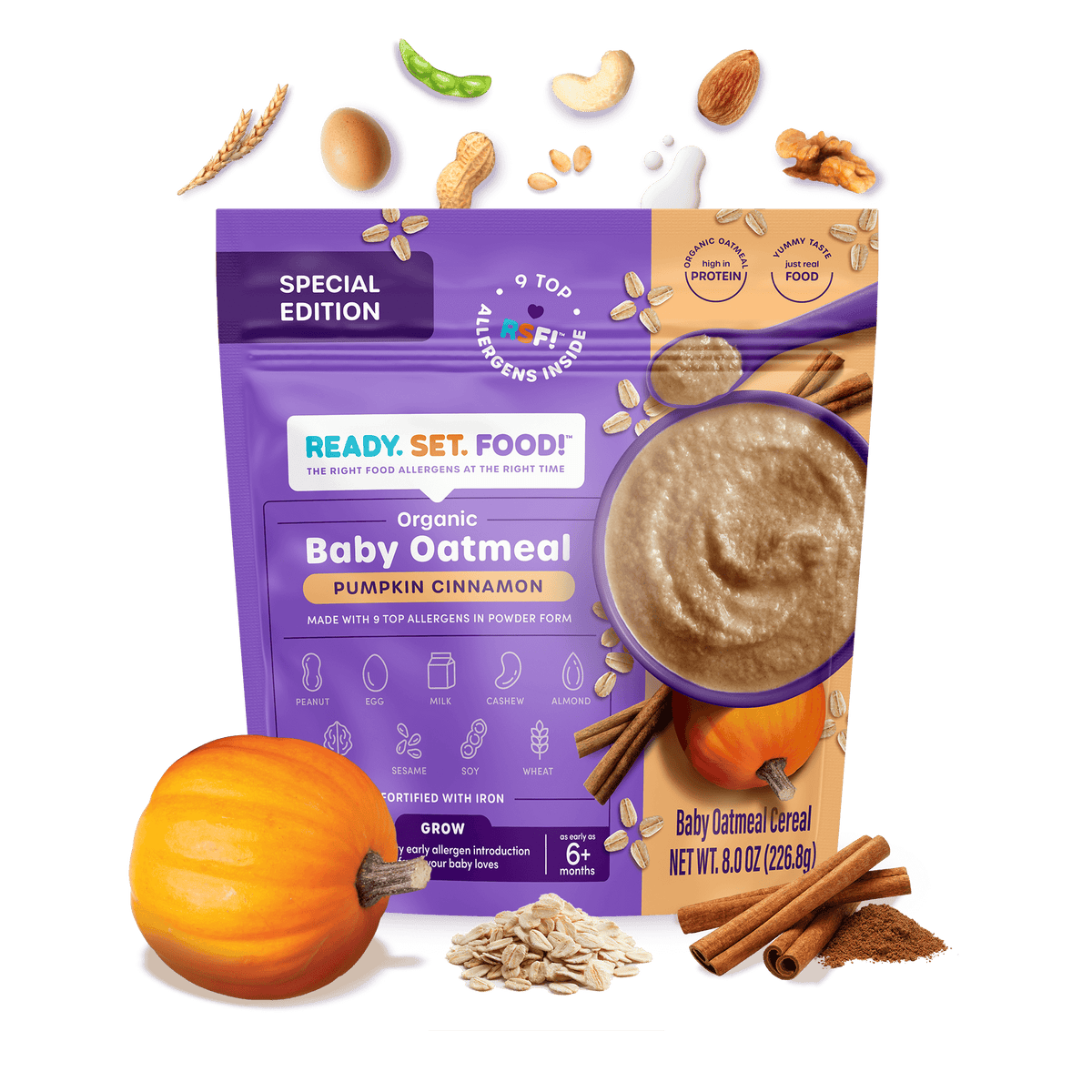 Organic Baby Oatmeal - Pumpkin Cinnamon