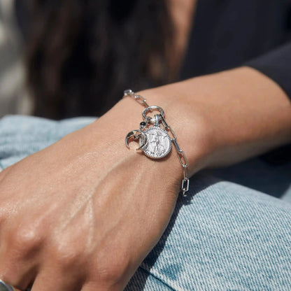 Inverted Moon Charm Bracelet