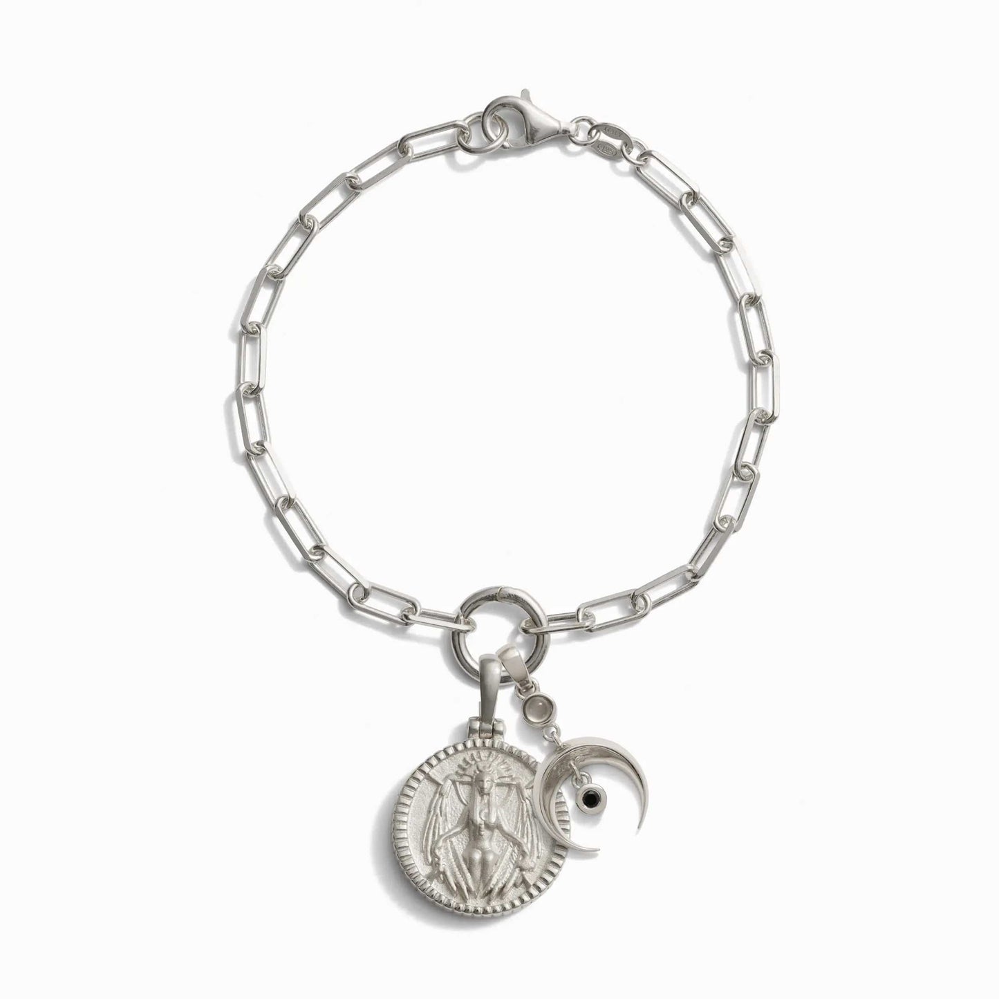 Inverted Moon Charm Bracelet