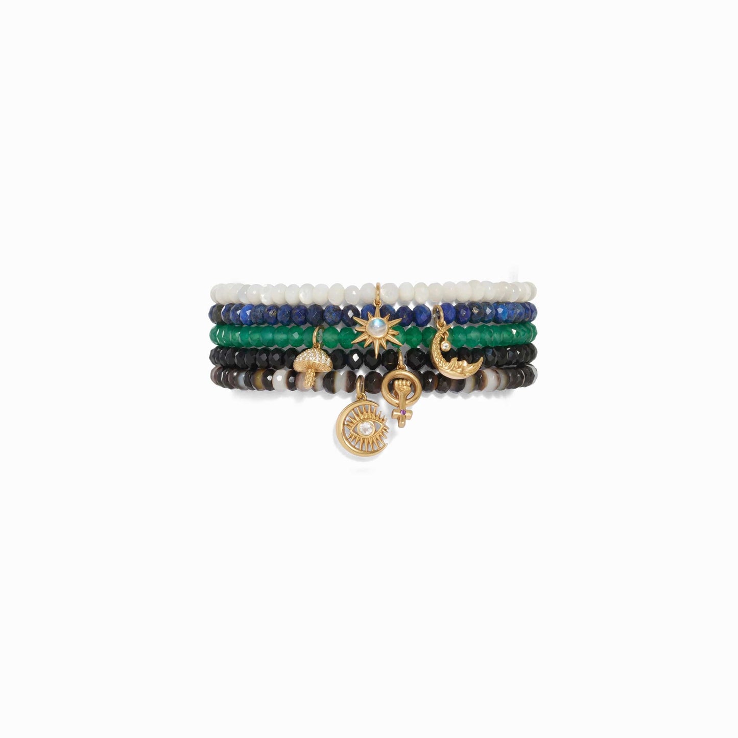 Woman Power Onyx Beaded Bracelet