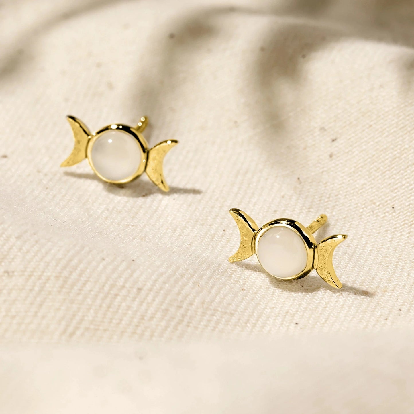 Triple Moon Stud Earring