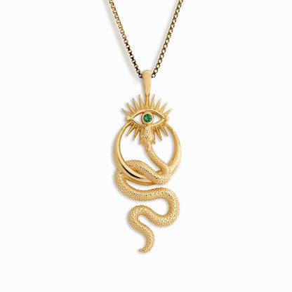 Crescent Snake Eye Necklace