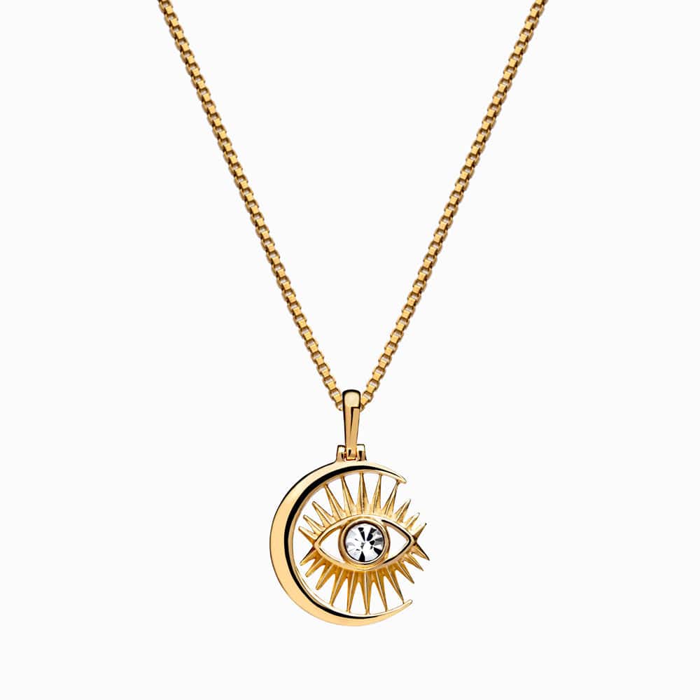 Watchful Moon Eye Necklace