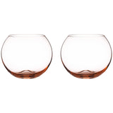 Berkware Set of 2 Sparkling Colored Stemless Wine Glass