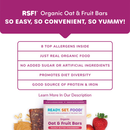 Organic Oat & Fruit Bars - Peanut Butter Strawberry