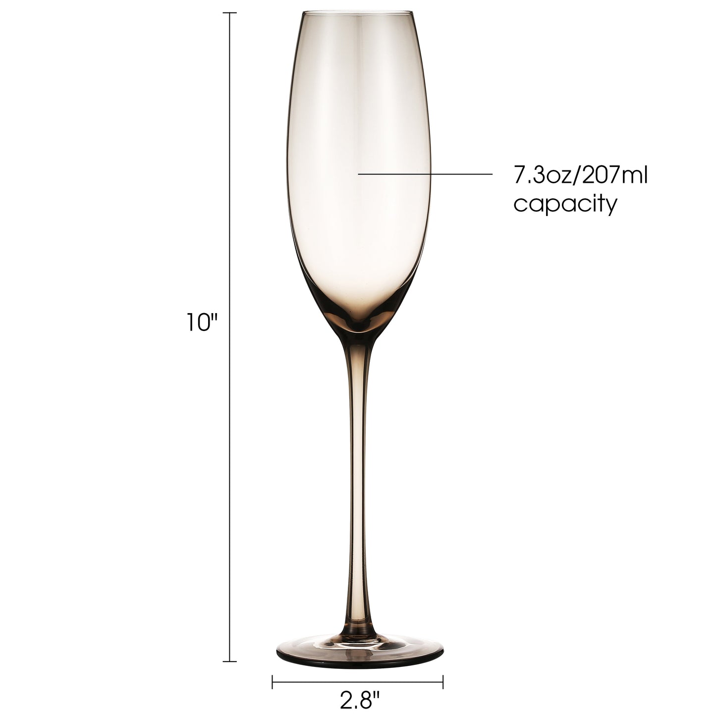 Berkware Luxurious and Elegant Sparkling Colored Glassware - Champagne Flutes