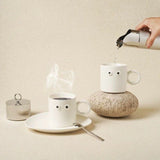 Big Eyes Handmade Ceramic Coffee Mug - Unique, Cute, and Funny