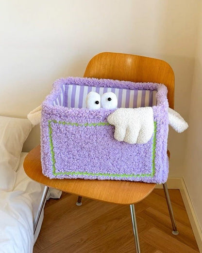 Whimsical Eclectic Big Eyes Plush Cute Laundry Storage Baskets - Laundry Bag for Kids Children