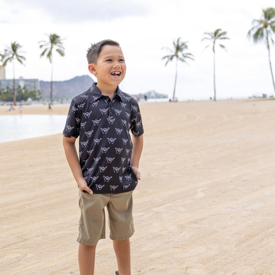 Black shaka Collared Shirt