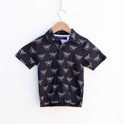 Black shaka Collared Shirt