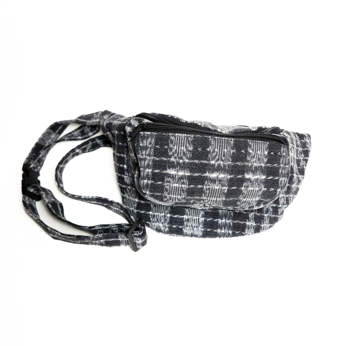 Black Ikat Fanny Pack by Upavim Crafts