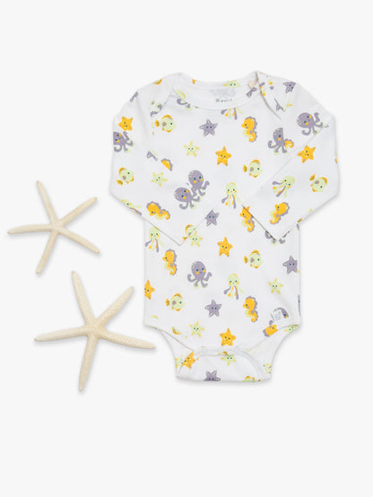 Organic Cotton Bodysuit - Let's Sea by Little Moy