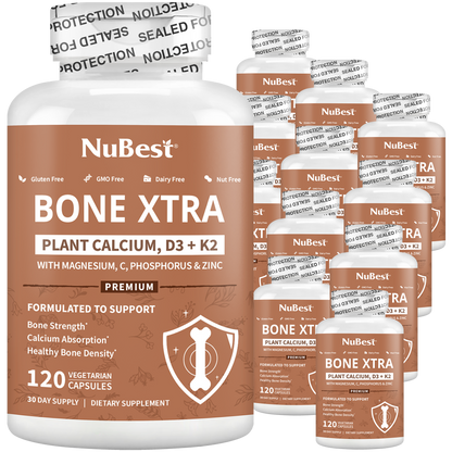 Bone Xtra, Plant-Based Formula for Teens & Adults, 120 Vegan Capsules by NuBest Nutrition®