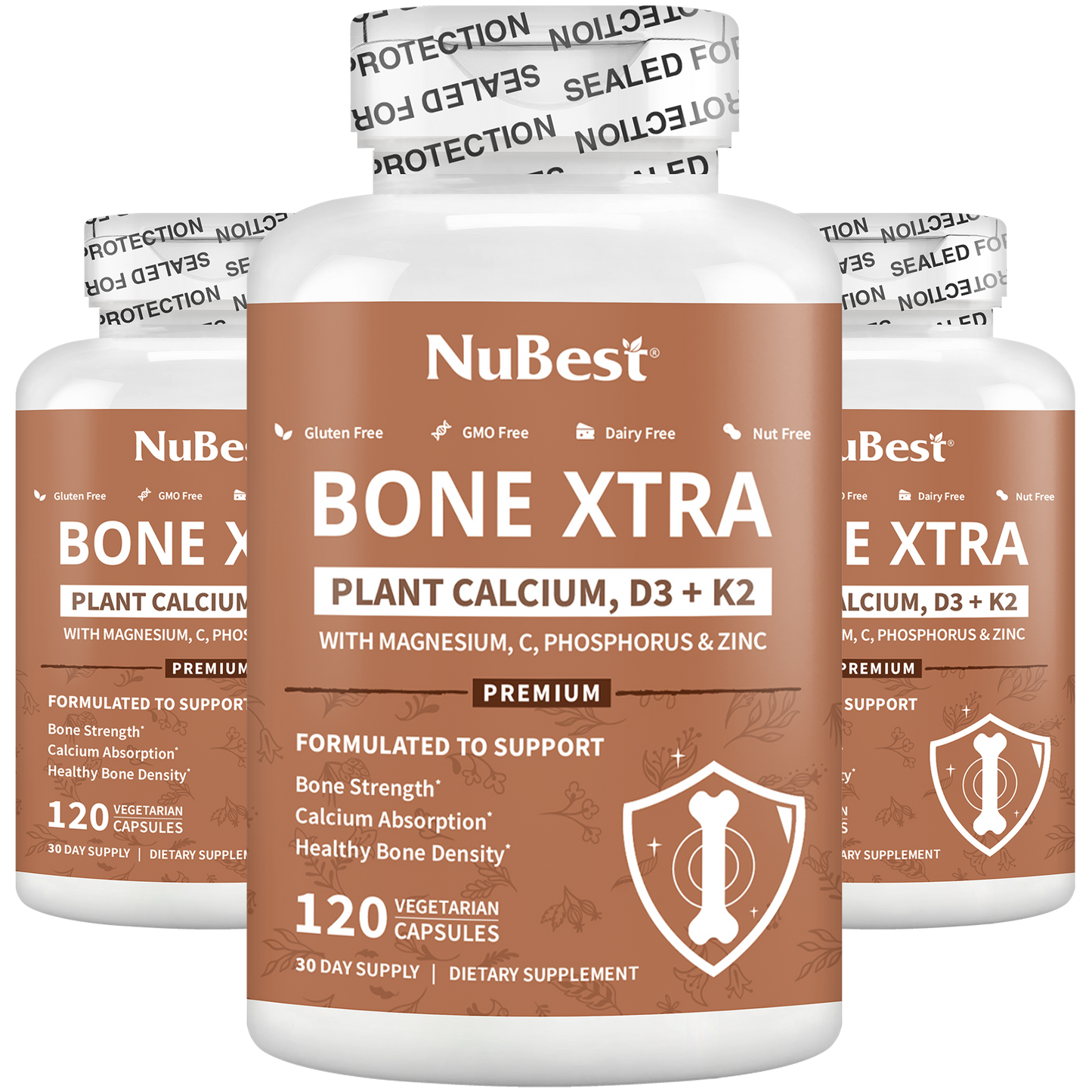 Bone Xtra, Plant-Based Formula for Teens & Adults, 120 Vegan Capsules by NuBest Nutrition®