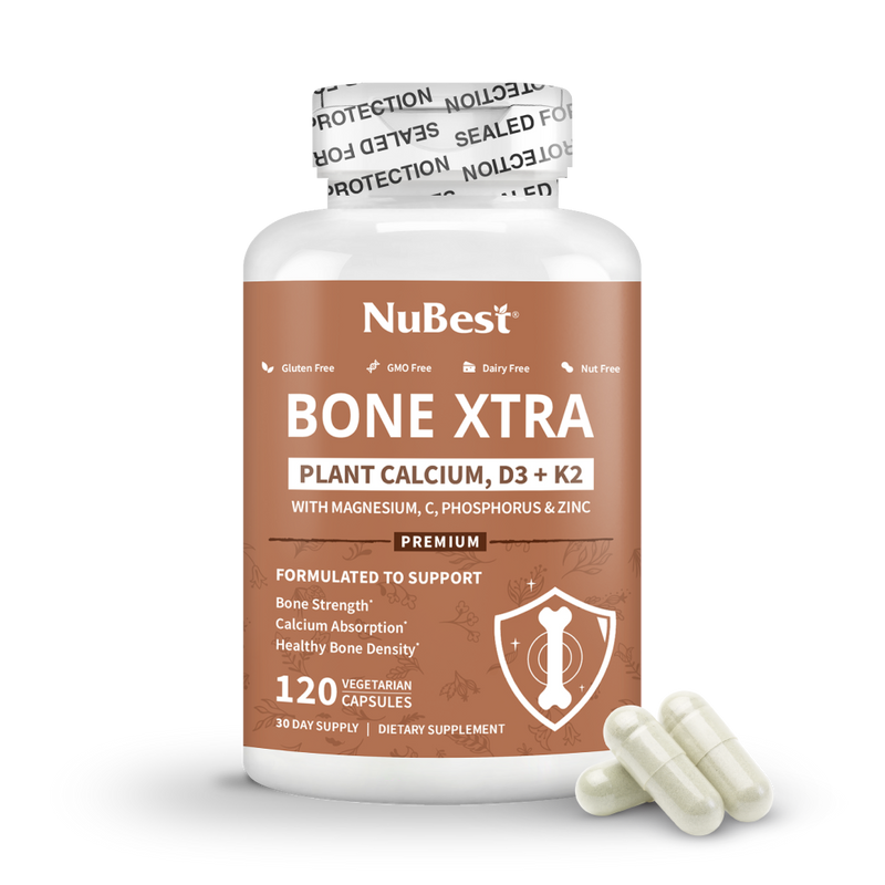 Bone Xtra, Plant-Based Formula for Teens & Adults, 120 Vegan Capsules by NuBest Nutrition®