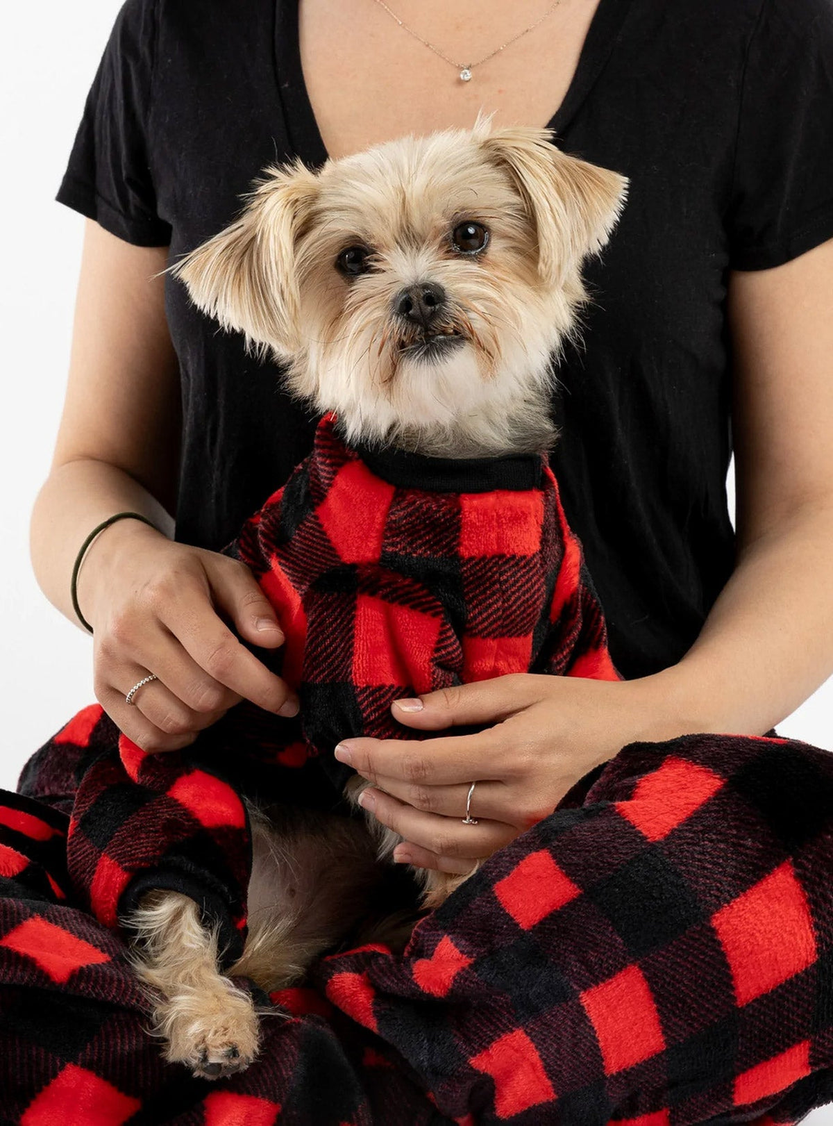 Buy One Dog Plaid Red PJ Get Free Human Matching