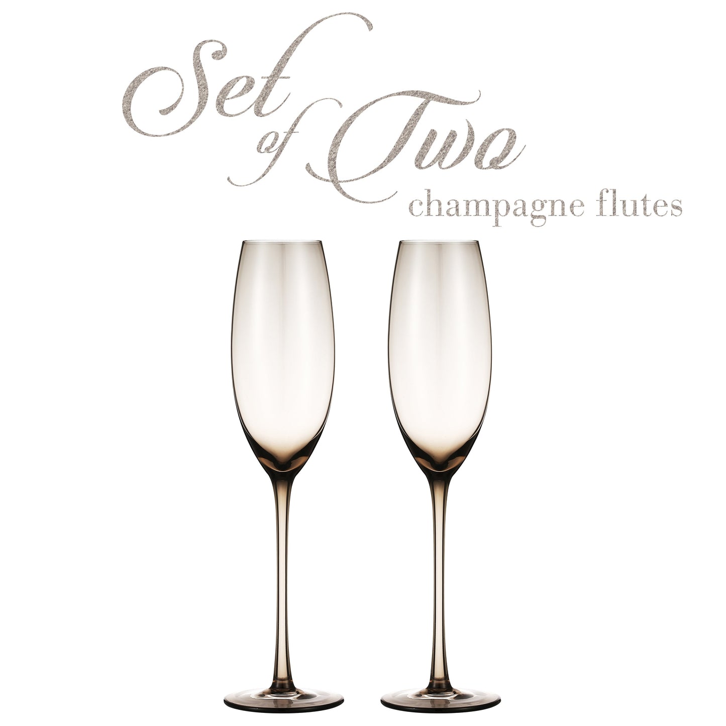 Berkware Luxurious and Elegant Sparkling Colored Glassware - Champagne Flutes