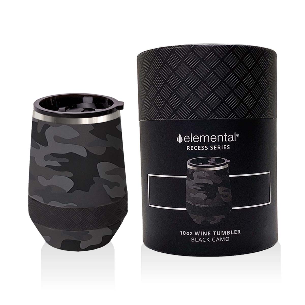 Recess 10oz Wine Tumbler - Black Camo