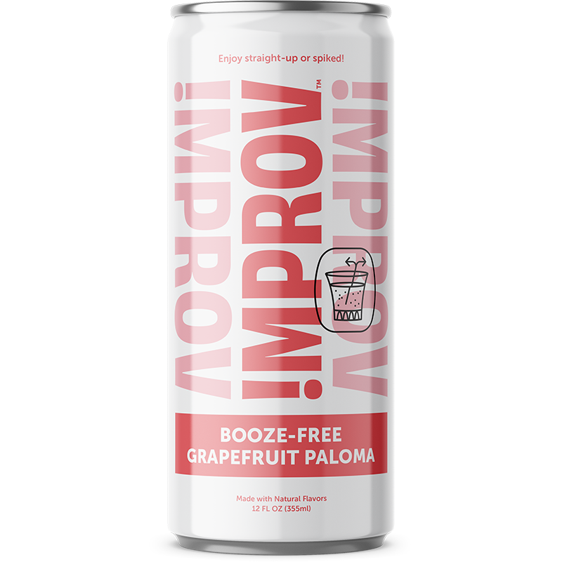 Booze-Free Grapefruit Paloma 8 Pack by IMPROV Booze-Free Cocktails