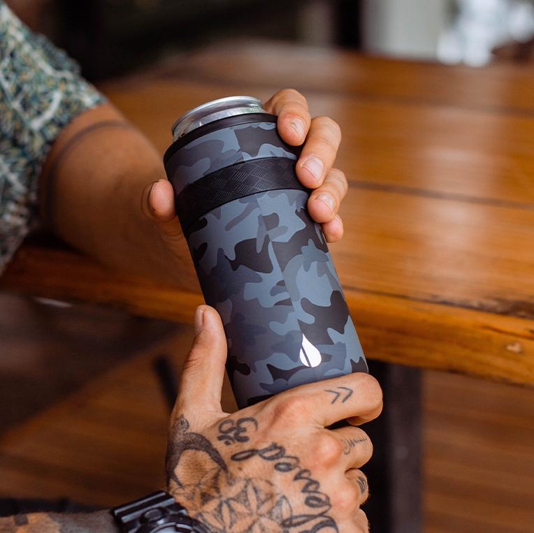 Recess 12oz Slim Can Cooler - Black Camo