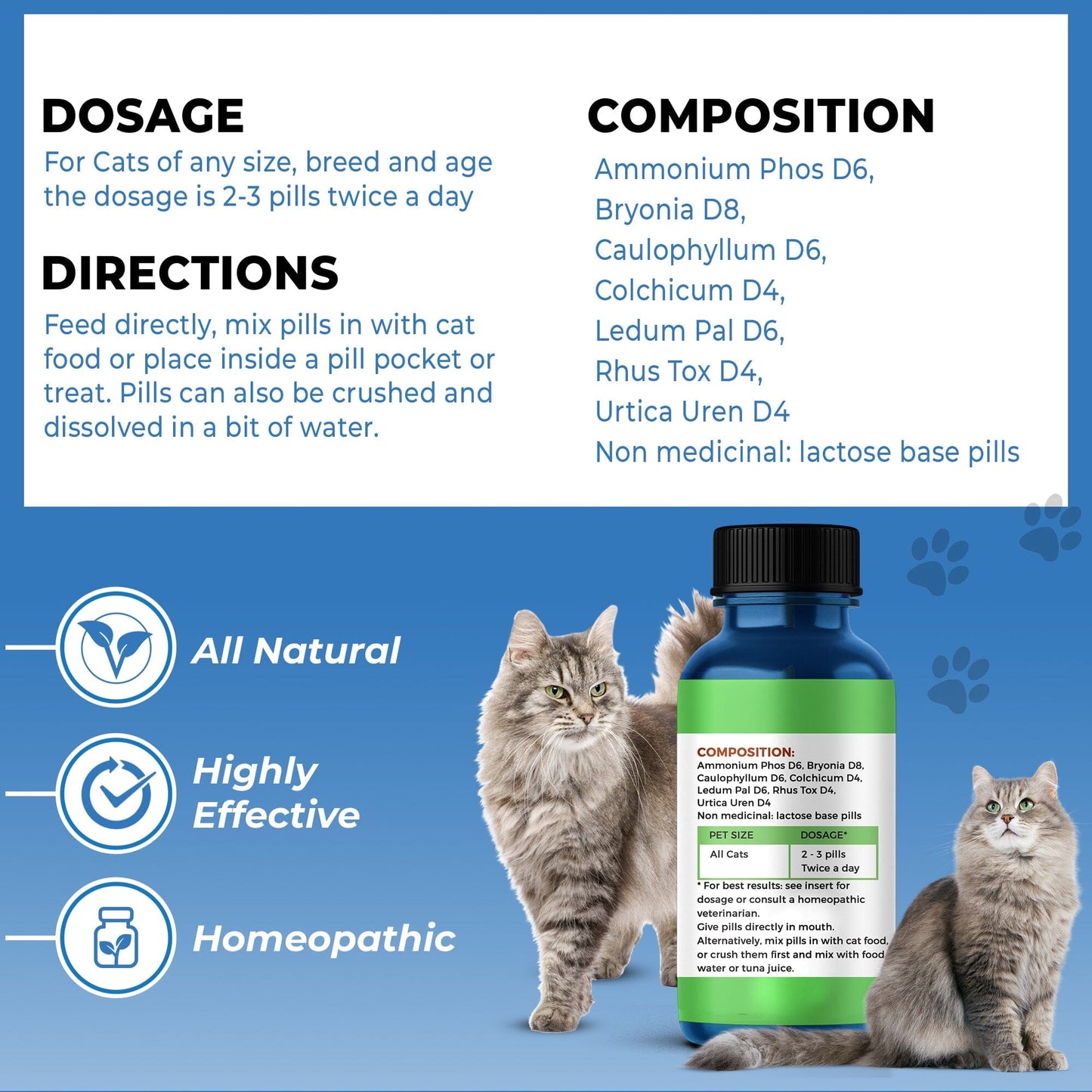 Cat Hip and Joint Pain Relief - Effective Anti-inflammatory and Arthritis Pain Medicine by BestLife4Pets